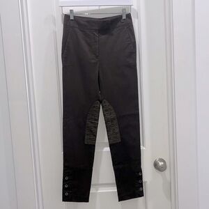 Carolina Herrera Chocolate Brown Equestrian Riding Slim Pants Sz 0